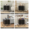9-drawer rolling storage cart with black drawers and metal frame, ideal for home, office, or craft organization.