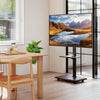 Rolling TV Stand on Wheels Mobile TV Cart for 32-75 Inch TVs Portable AV Cart-Black - Gallery View 1 of 10
