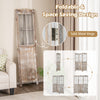 6 feet folding privacy screen in coffee color with mesh windows and solid metal hinges, perfect for room division and.
