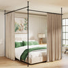 Room Divider Curtain Rod with Adjustable Floor to Ceiling Tension Rod (Curtains Not Included)-Black - Gallery View 1 of 11