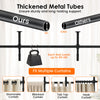 Thickened metal tubes of the black room divider curtain rod, supporting up to 45 lbs, adjustable for various spaces.