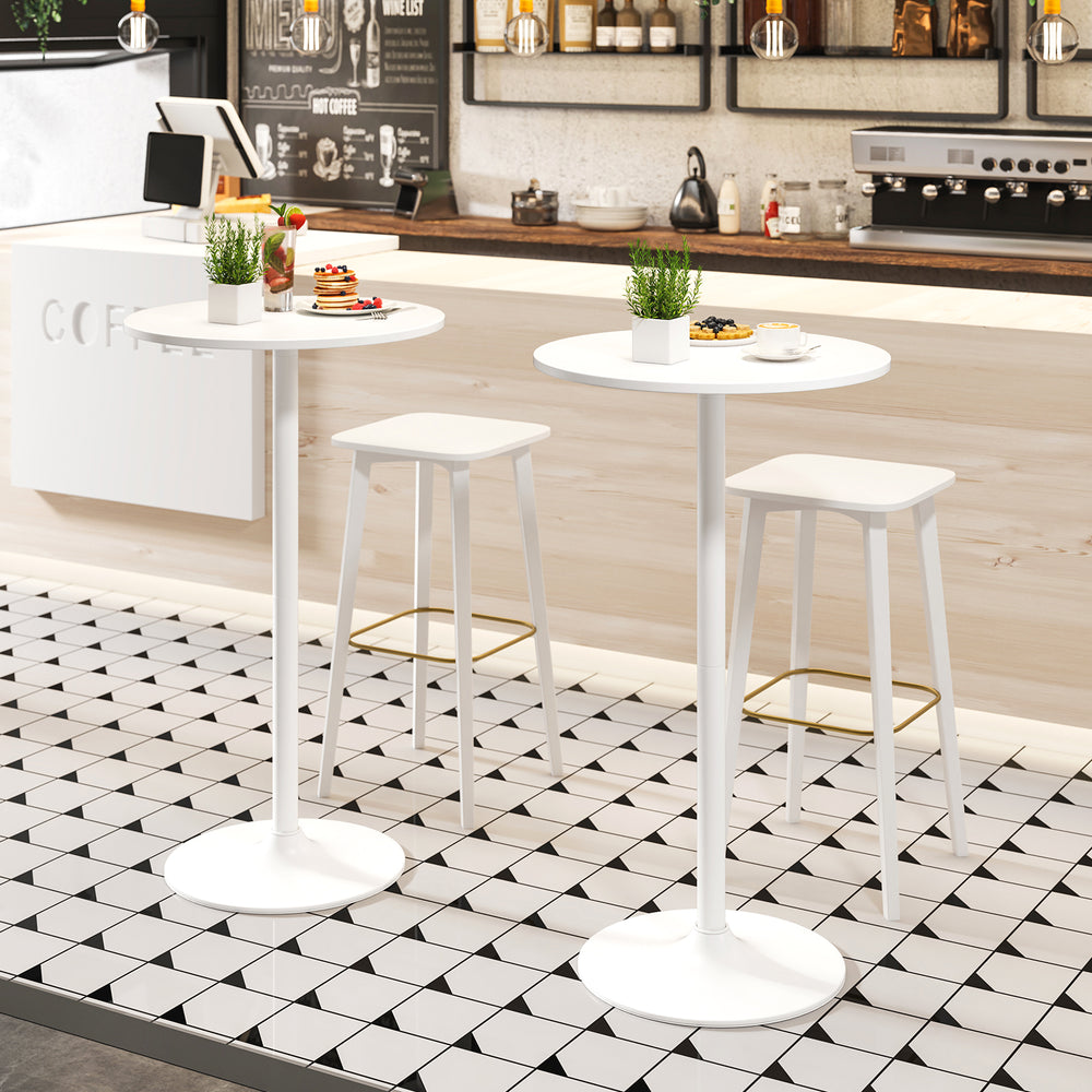 Round Bistro Table 40 Inch Bar Height Tall Coffee Cocktail Table-Set of 1 - Gallery View 1 of 10