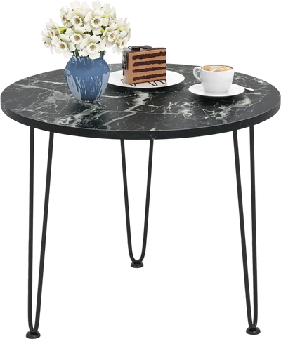 Costway Round Coffee Side Table Metal Tripod Legs 79134685 New