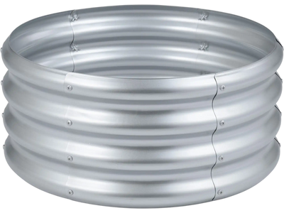 Costway Round Galvanized Raised Garden Bed Open Base 67142064 New