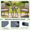 Round patio storage side table with 20" tabletop, crafted from premium PP and ABS, ideal for poolside and balcony use.