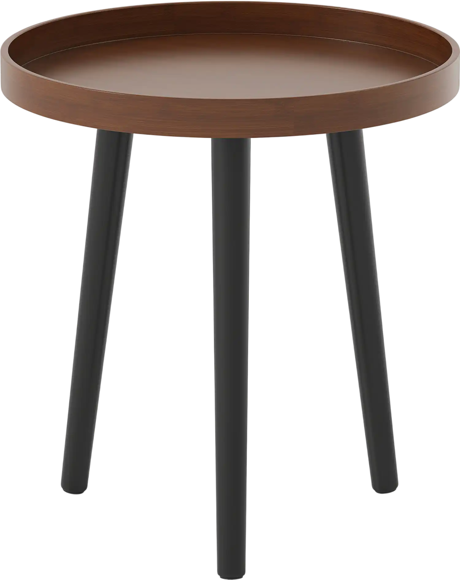 Costway Mid Century Modern Round Side Sofa Coffee Table Wooden Tray 75302189 New