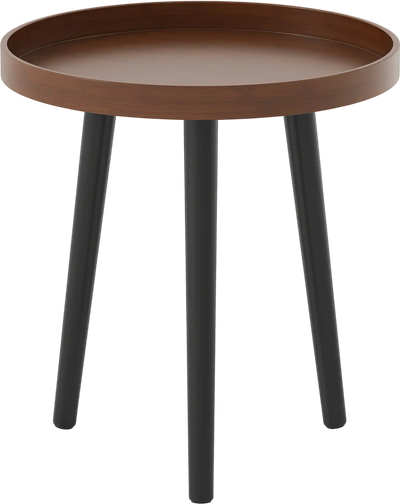 Costway Mid Century Modern Round Side Sofa Coffee Table Wooden Tray 75302189 New