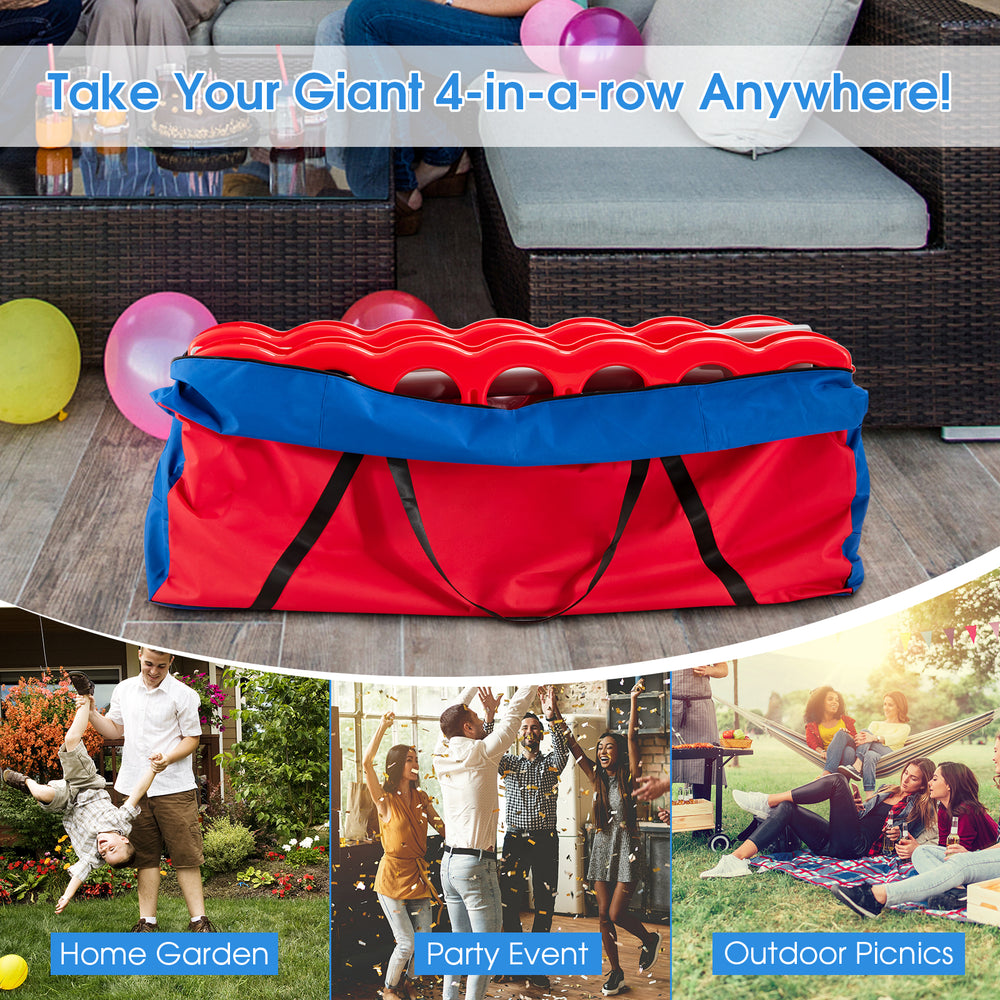 Giant 4-in-a-row storage carrying bag made of durable Oxford cloth, perfect for transporting game sets to outdoor.