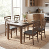 Brown rubber wood dining chairs set of 2 with lattice backrest, featuring soft padded sponge for comfort, ideal for.