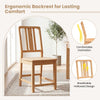 Natural rubber wood dining chair with ergonomic hollowed backrest for comfort and breathable design, perfect for dining.