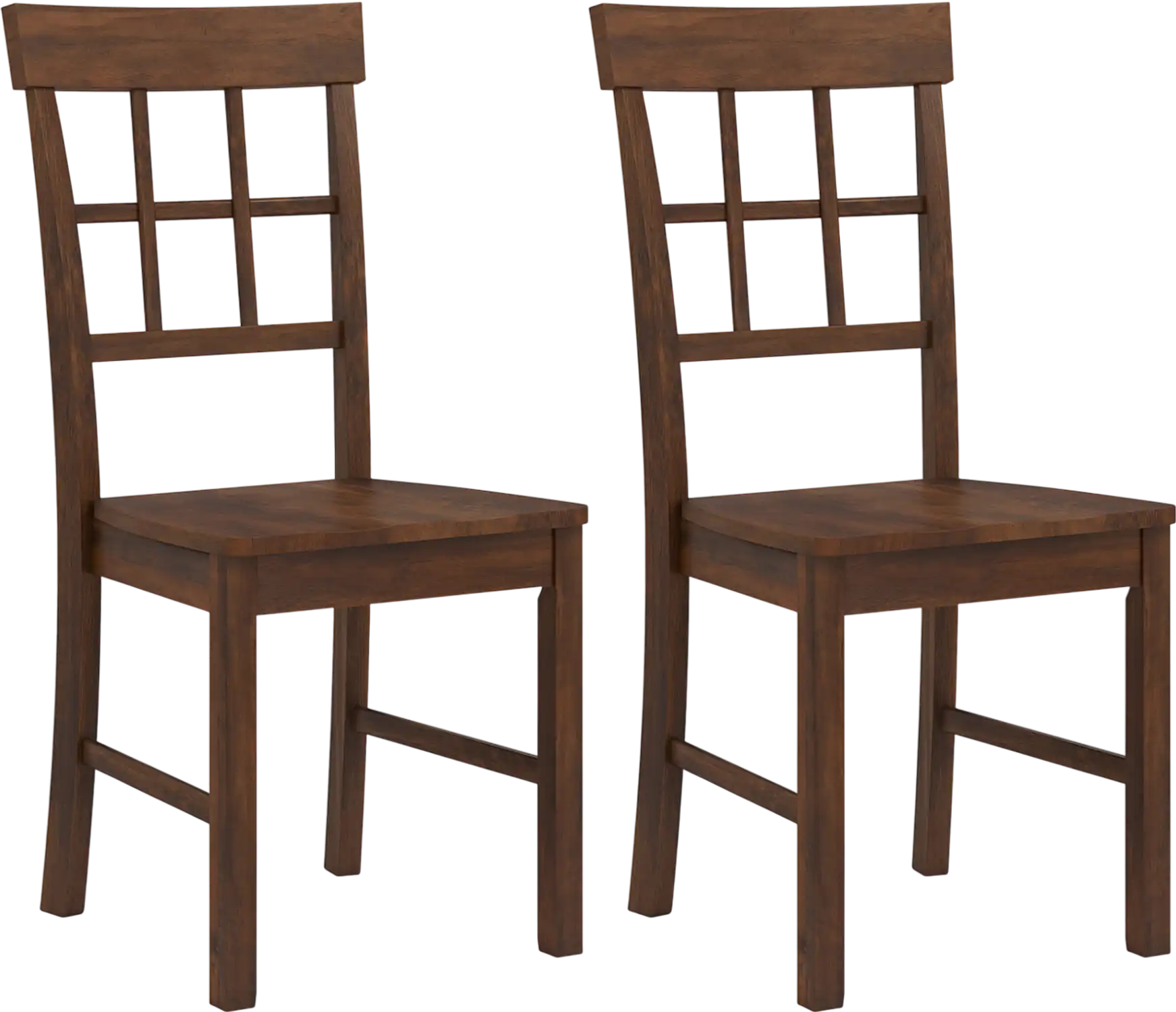 Costway Rubber Wood Dining Chairs Set of 2 High Backrests 29269573 New