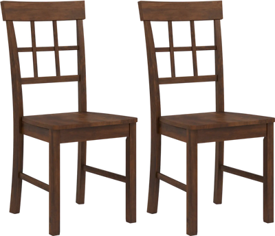 Costway Rubber Wood Dining Chairs Set of 2 High Backrests 29269573 New