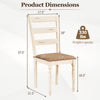 Rubber wood dining chair with padded linen seat, slatted backrest, and ergonomic design for comfortable seating.