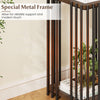 Rubber wood side table with a special metal frame, featuring 2-layer storage shelves for living room or bedroom use.