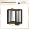 Rubber wood side table with metal frame, featuring 2-layer storage shelves, ideal for living room or bedroom use.