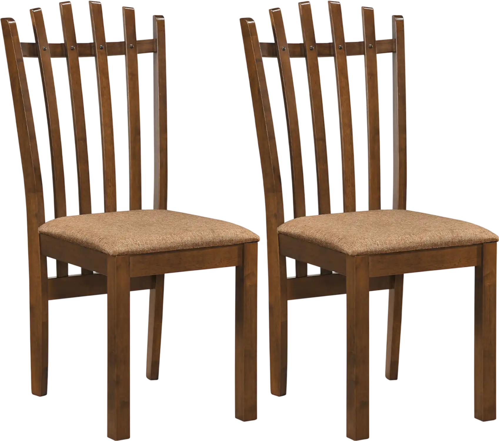 Costway Rubber Wood Slat Back Kitchen Dining Chairs Set of 2 71870813 New