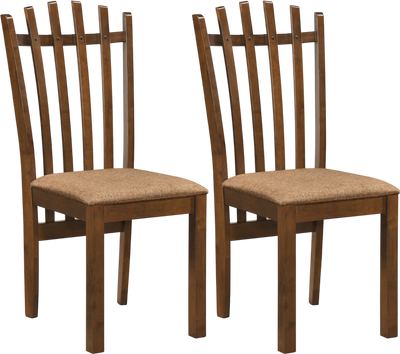 Costway Rubber Wood Slat Back Kitchen Dining Chairs Set of 2 71870813 New