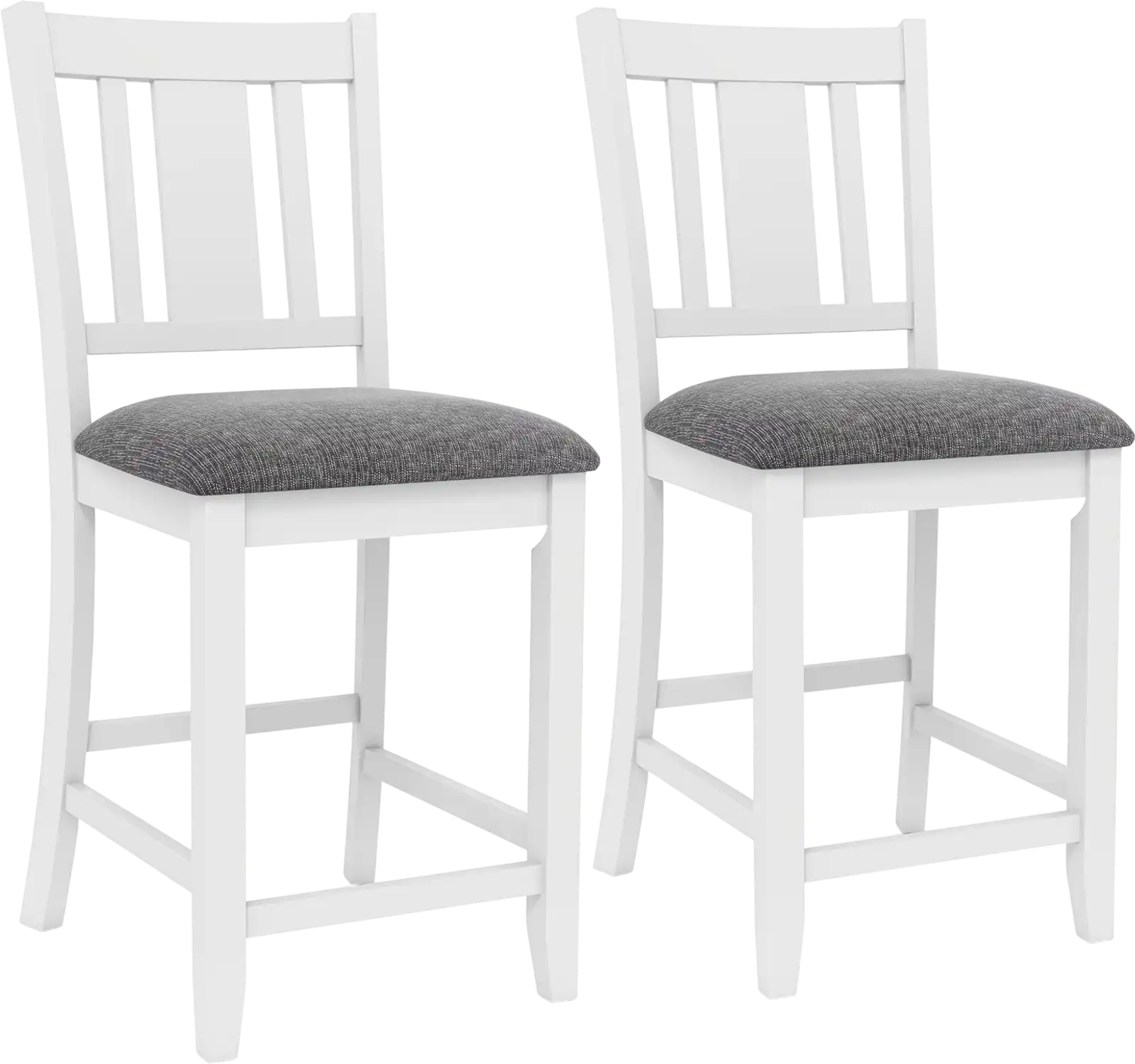 Costway Rubber Wood Bar Stools Set of 2 Linen Cushion Ergonomic Back 384591726 New
