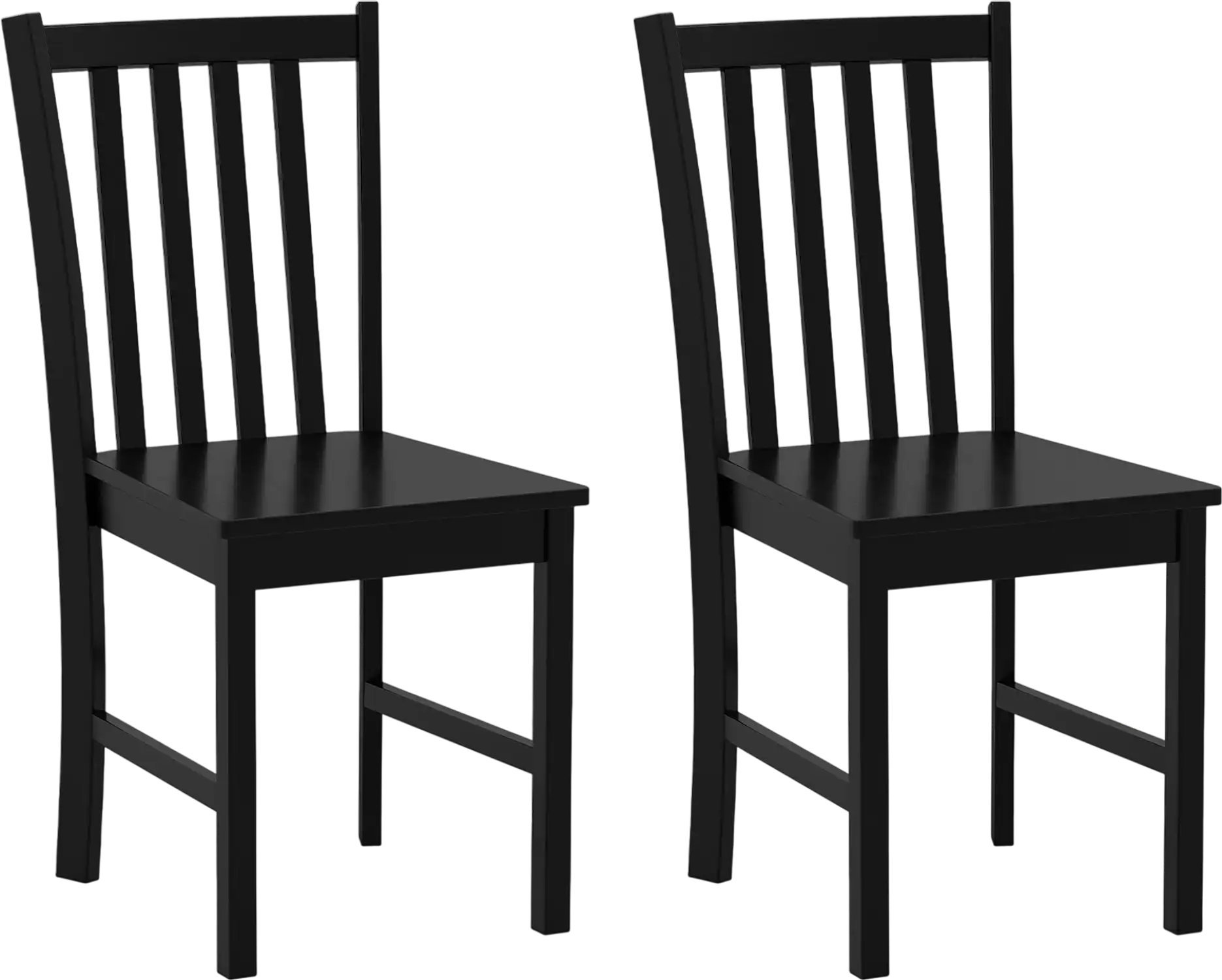Costway Rustic Wooden Dining Chairs Set of 2 Slat Back Kitchen Chair 28510936 New