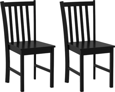 Costway Rustic Wooden Dining Chairs Set of 2 Slat Back 28510936 New