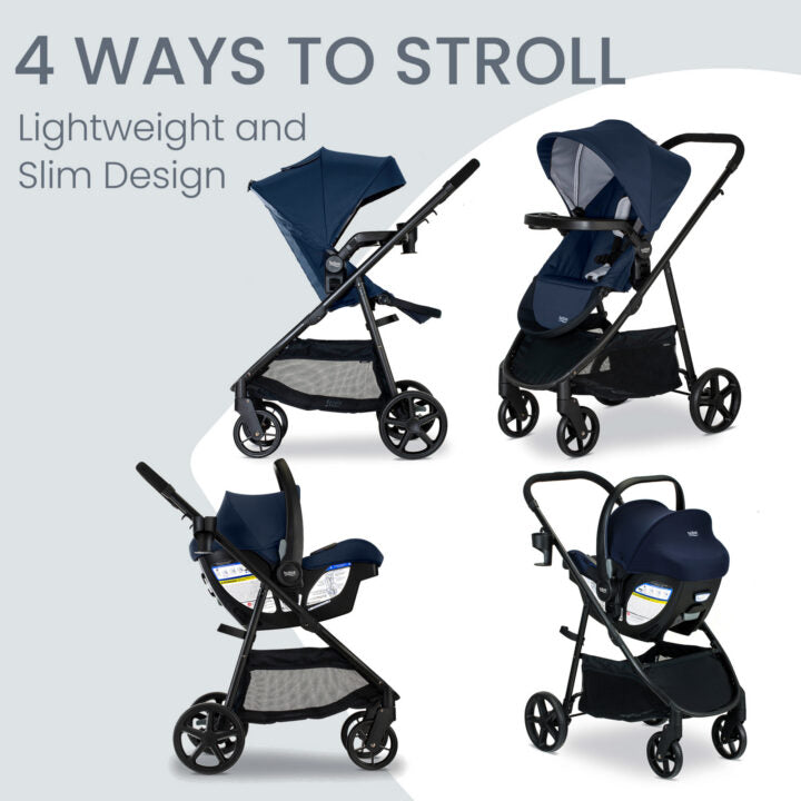 Britax Stroller and Car Seat Combo Willow Brook Travel System ClickTight New