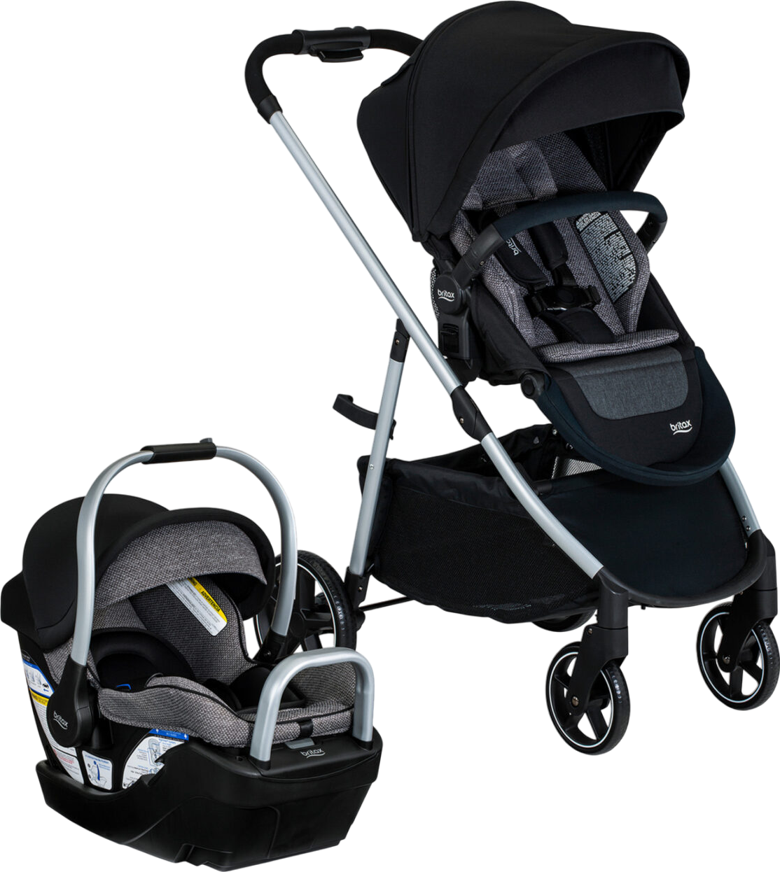 Britax Stroller and Car Seat Combo Willow Grove SC Baby Travel System Alpine Base ClickTight New