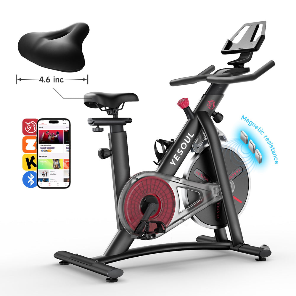Yesoul S3 Exercise Bike with Adjustable Resistance Belt Drive Bluetooth App New