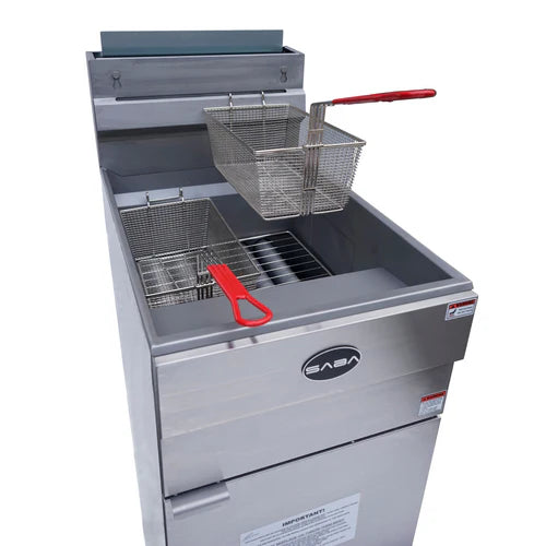 SABA GF45-P Commercial Deep Fryer Liquid Propane 120,000 BTU 45 Lbs. Oil Capacity New