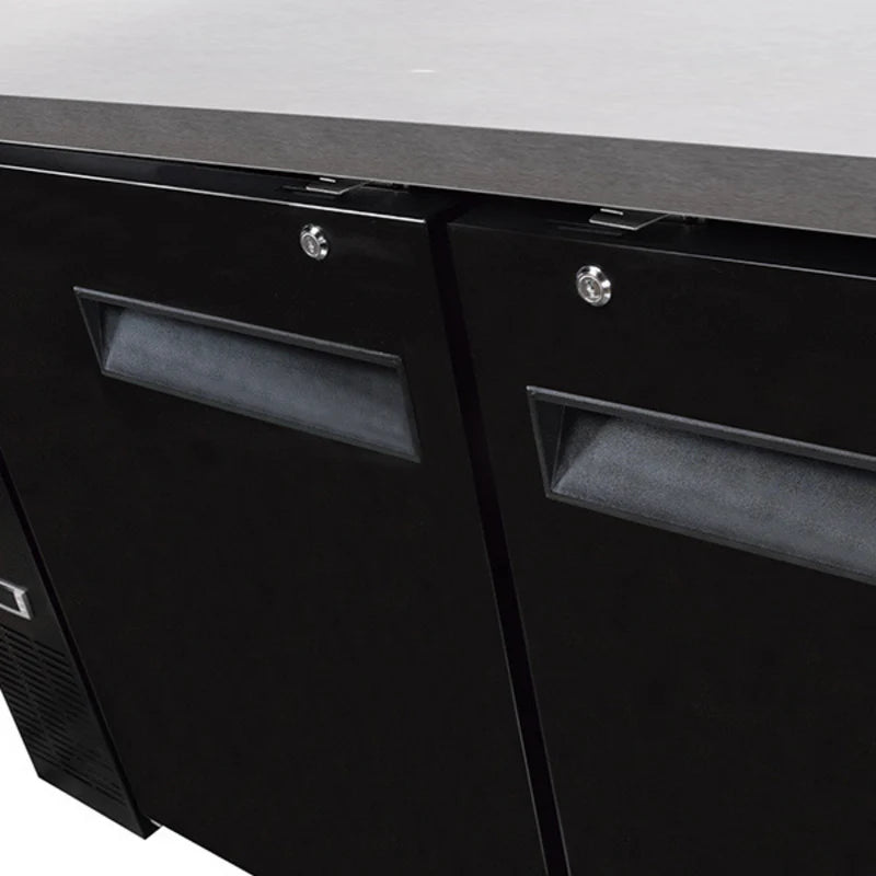 SABA Back Bar Cooler 58" Two Door 19 Cu. Ft. Adjustable Temperature SBB-27-58B New
