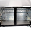 SABA Back Bar Cooler 58" Two Glass Door Stainless Steel SBB-27-58G New