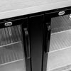 SABA Back Bar Cooler 58" Two Glass Door Stainless Steel SBB-27-58G New