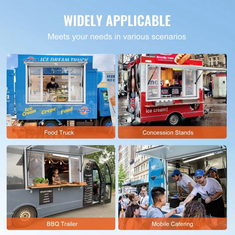 Vevor Concession Serving Window 48"x36" with Awning and Screens for Food Truck/Stand New