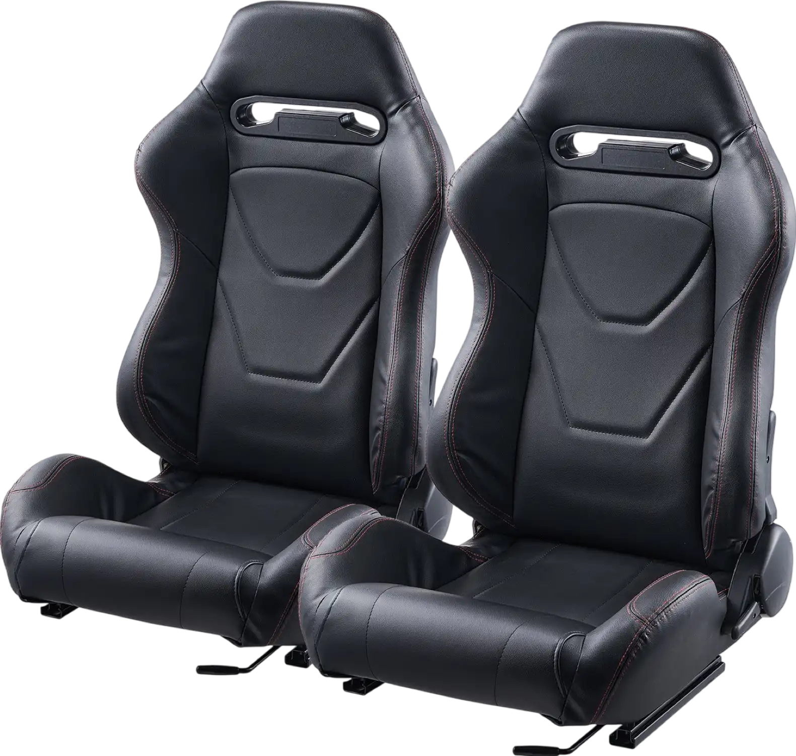 Vevor Racing Seats Set of 2 PVC Leather Q235B Steel Frame Adjustable with Ergonomic Design New