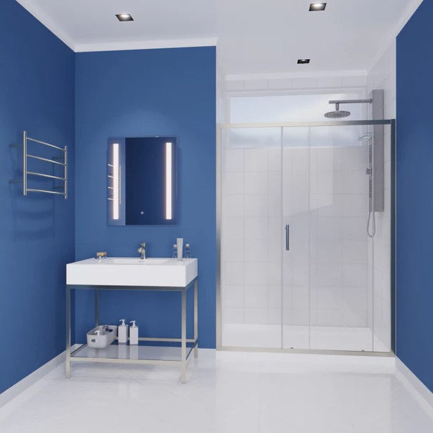 Anzzi SD-AZ052-02BN Halberd Shower Door 60" x 72" Sliding Tsunami Guard Tempered Glass New