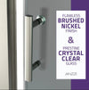 Anzzi SD-AZ052-02BN Halberd Shower Door 60" x 72" Sliding Tsunami Guard Tempered Glass New