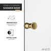 Anzzi SD-AZ14-01BG Romance Shower Door 72" x 33.5" Frameless Swinging Tempered Glass New