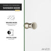 Anzzi SD-AZ14-01BN Romance Shower Door 72" x 33.5" Frameless Swinging Tempered Glass New