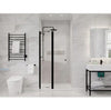 Anzzi SD-AZ14-01MB Romance Shower Door 72" x 33.5" Frameless Swinging Tempered Glass New