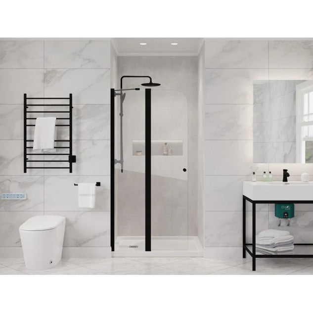 Anzzi SD-AZ14-01MB Romance Shower Door 72" x 33.5" Frameless Swinging Tempered Glass New