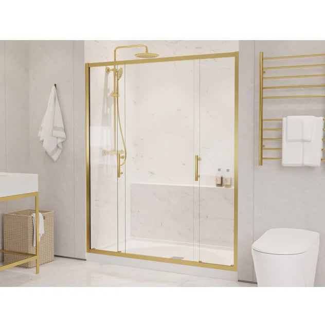Anzzi SD-AZ15-01BG Enchant Shower Door 70" x 60.4" Sliding Framed Tempered Glass New
