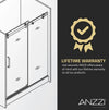 Anzzi SD-AZ15-01MB Enchant Shower Door 70" x 60.4" Sliding Framed Tempered Glass New