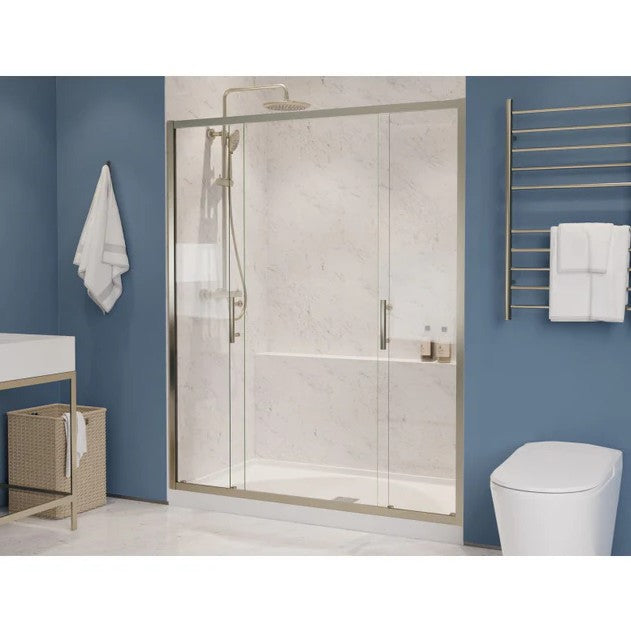 Anzzi SD-AZ15-01BN Enchant Shower Door 70" x 60.4" Sliding Framed Tempered Glass New