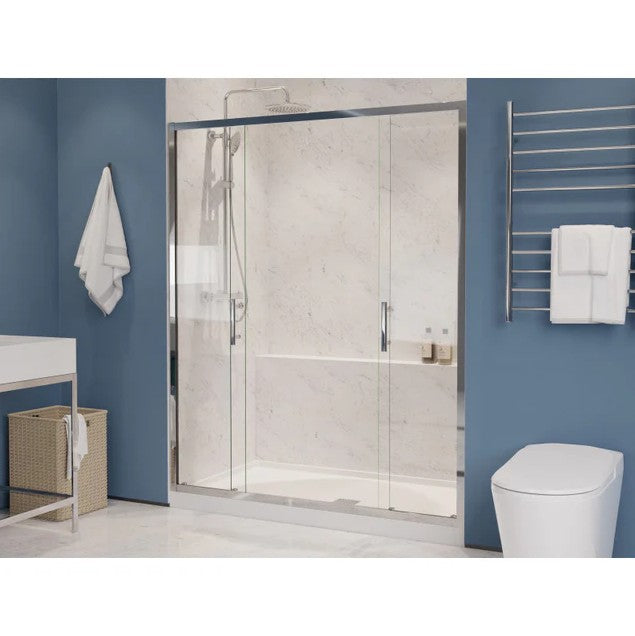 Anzzi SD-AZ15-01CH Enchant Shower Door 70" x 60.4" Sliding Framed Tempered Glass New