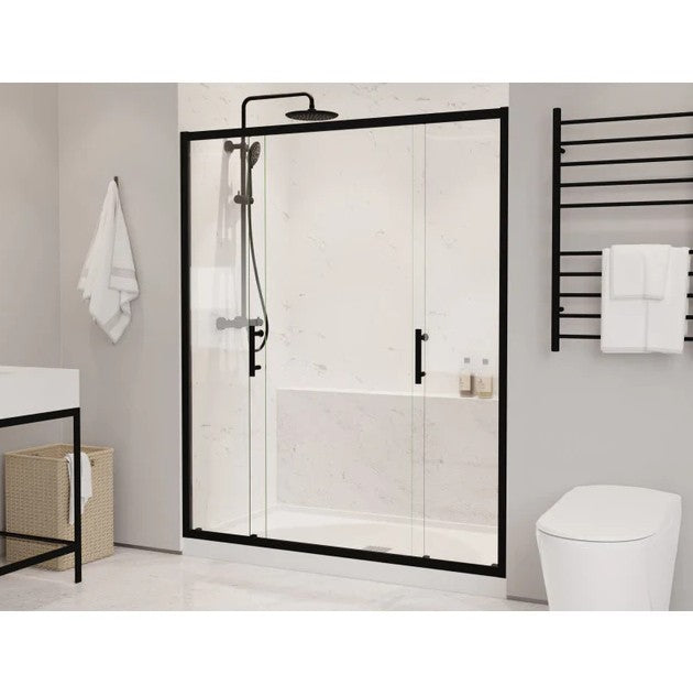 Anzzi SD-AZ15-01MB Enchant Shower Door 70" x 60.4" Sliding Framed Tempered Glass New