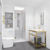 Anzzi SD-AZ09-02BG Fellow Shower Door 30" x 72" Frameless Hinged Tempered Glass Brushed Gold New