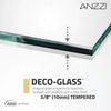 Anzzi SD-AZ09-02GB Fellow Series Shower Door 30" x 72" Frameless Hinged Tempered Deco Glass New