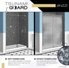 Anzzi SD-AZ09-02GB Fellow Series Shower Door 30" x 72" Frameless Hinged Tempered Deco Glass New