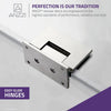 Anzzi SD-AZ09-02BN Fellow Shower Door 30" x 72" Frameless Hinged Tempered Glass Brushed Nickel New