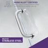 Anzzi SD-AZ09-02BN Fellow Shower Door 30" x 72" Frameless Hinged Tempered Glass Brushed Nickel New