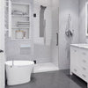 Anzzi SD-AZ09-02GB Fellow Series Shower Door 30" x 72" Frameless Hinged Tempered Deco Glass New